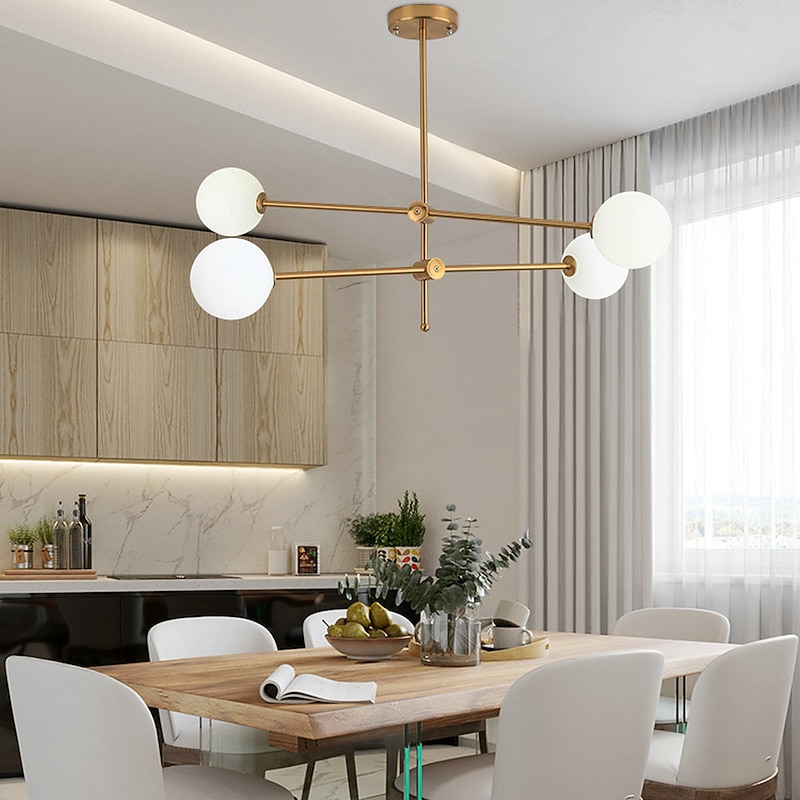 80 cm Sputnik Design Globe Design Geometric Shapes Chandelier Metal Geometrical Mini Electroplated Artistic LED 220-240V4