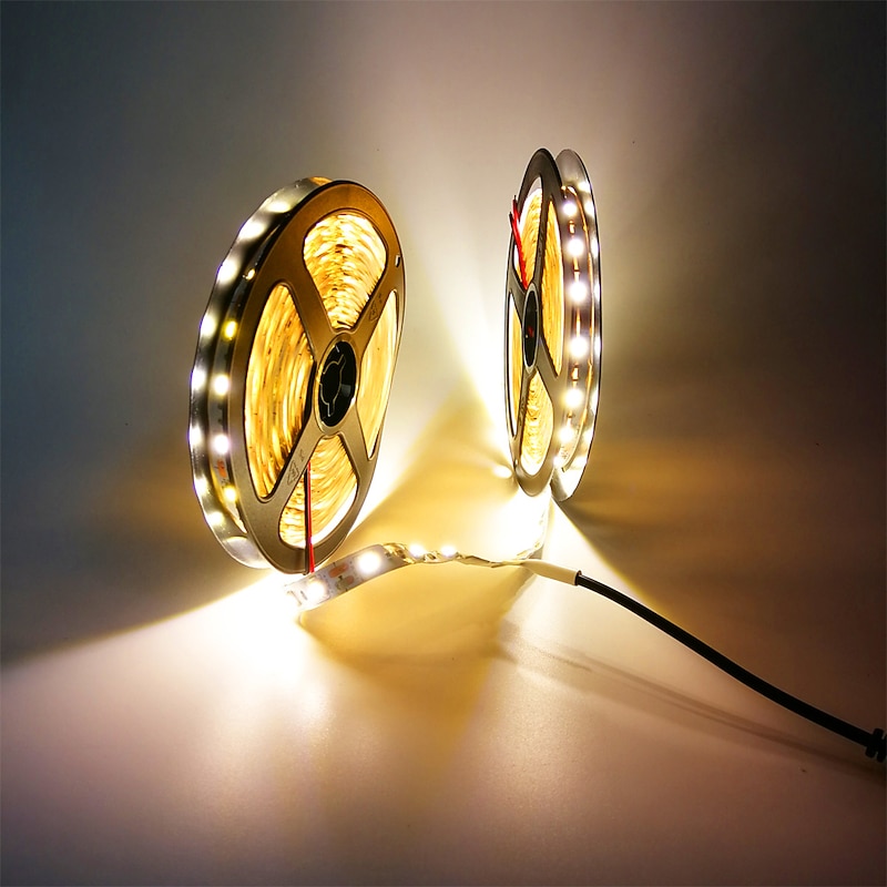 32.8ft 10m LED Light Strips Flexible Tiktok Lights Not-Waterproof 600 Units SMD 5050 10mm LEDs DC12V for Holiday Home Party Indoor Decoration