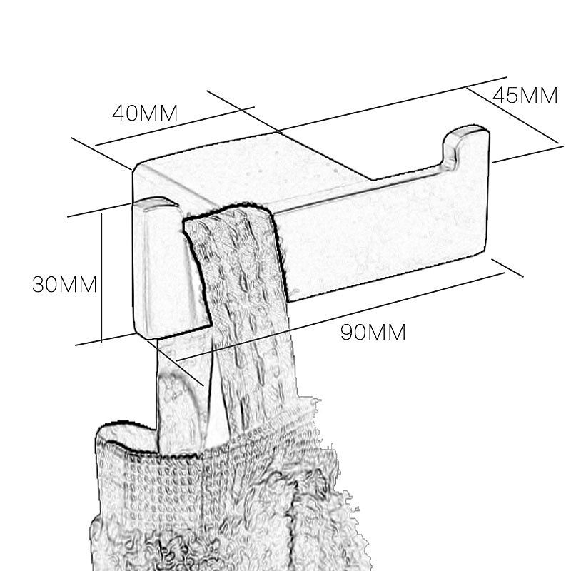 Multifunction Robe Hook Premium Design Contemporary  Stainless Steel and Metal Hook for Bathroom Wall Mounted 1pc3