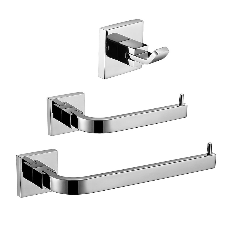 Bathroom Accessory Set Premium Design / Creative Contemporary / Traditional Metal 3pcs - Bathroom Wall Mounted