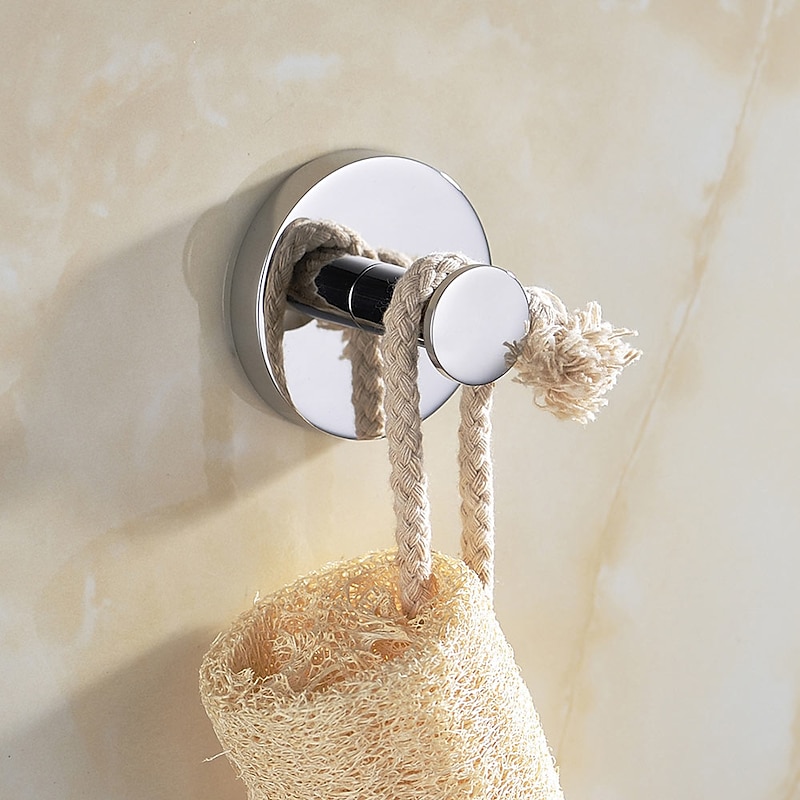 Wall Hooks for Coats,Chrome Stainless Steel Robe Hooks,Wall Mounted Coat Hooks For Bathroom,Bedroom,Kitchen