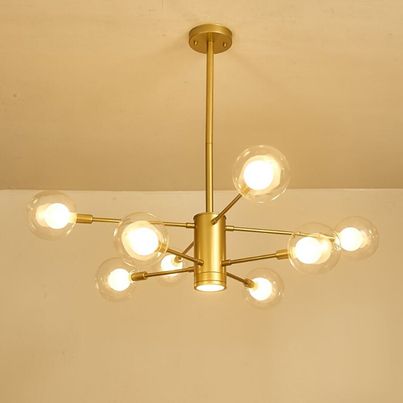 97 cm Pendant Lantern Design Chandelier Metal Sputnik Globe Empire Painted Finishes Contemporary Artistic 220-240V4