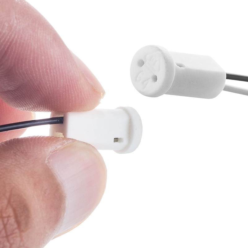 G4 LED Bulb Socket Halogen MR11 Base Ceremic Lamp Holder Socket Miniature Bi-Pin Base Socket Halogen Incandescent Led Socket Ceramic Body Lamp holder 10-PACK2