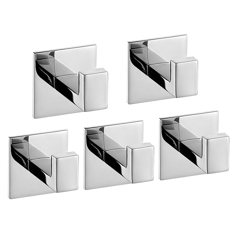 Robe Hook New Design / Self-adhesive / Creative Contemporary / Modern Metal 5pcs - Bathroom Wall Mounted