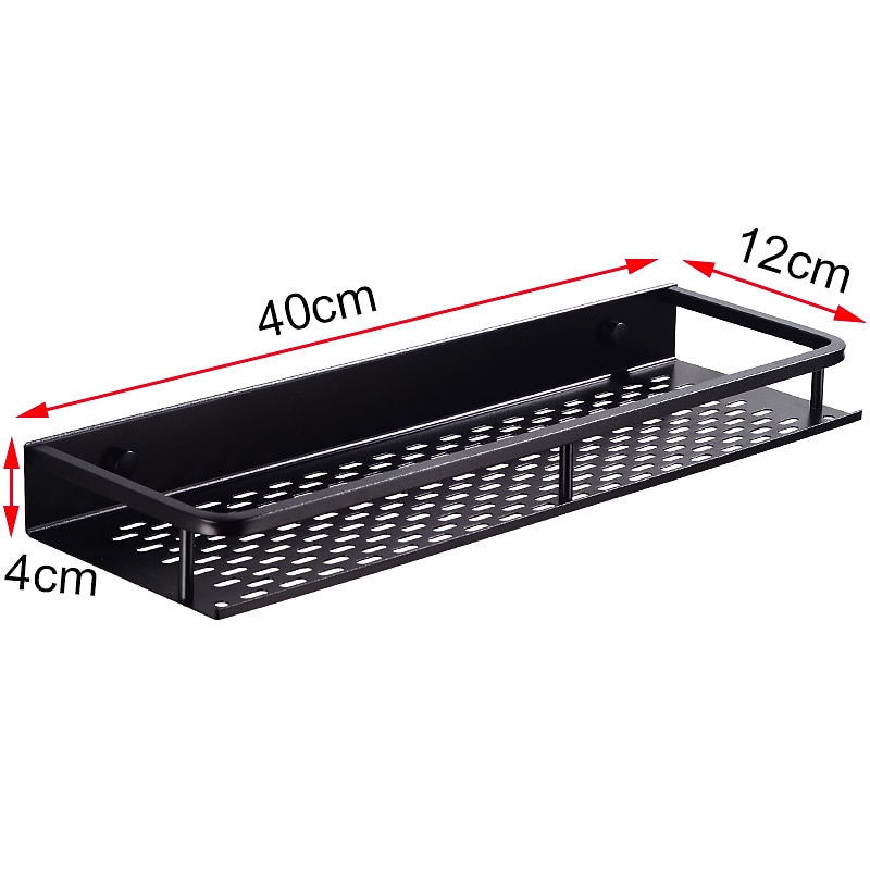 Aluminum Toilet Rack Wall Hanging Black Hotel Pendant Rectangular Net Blue Storage Rack Bathroom Accessories4