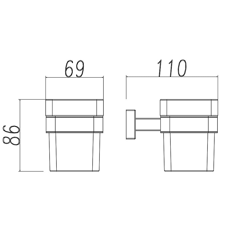 Toothbrush Holder & Tooth Glass Sets Wall Mounted Stainless Steel for Bathroom2