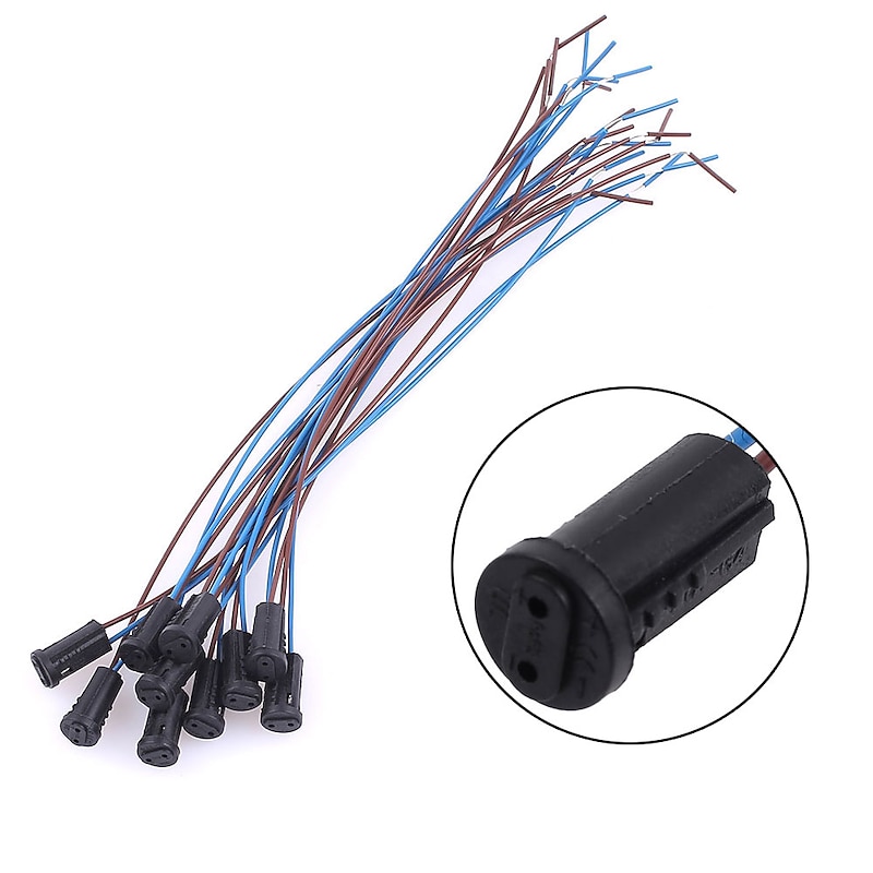 10Pcs/Bag G4 Lamp Holder Wire Socket Cable 20cm LED Bulbs Connector Fitting Accessory For G4 Ceiling Light/Halogen Lamp