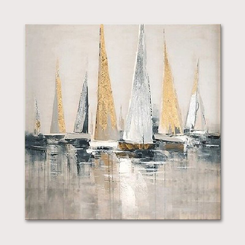 Oil Painting Hand Painted Square Landscape Abstract Landscape Modern Rolled Canvas (No Frame)4