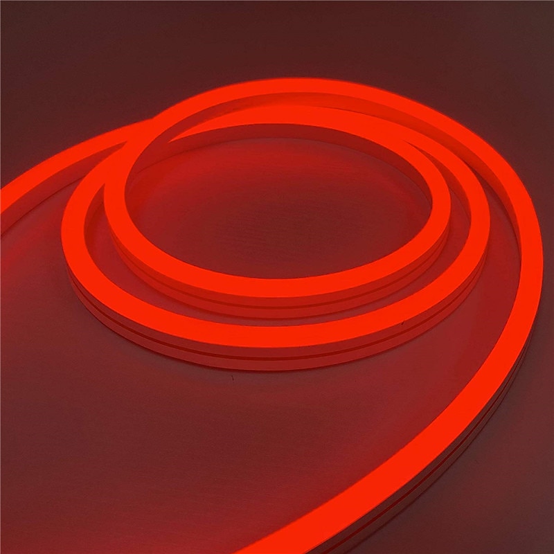 5m 16.4ft Neon LED Strip Light Flexible Rope Light Waterproof Warm White Red Yellow Blue Green DIY Outdoor Party Backlight Décor DC 12V4