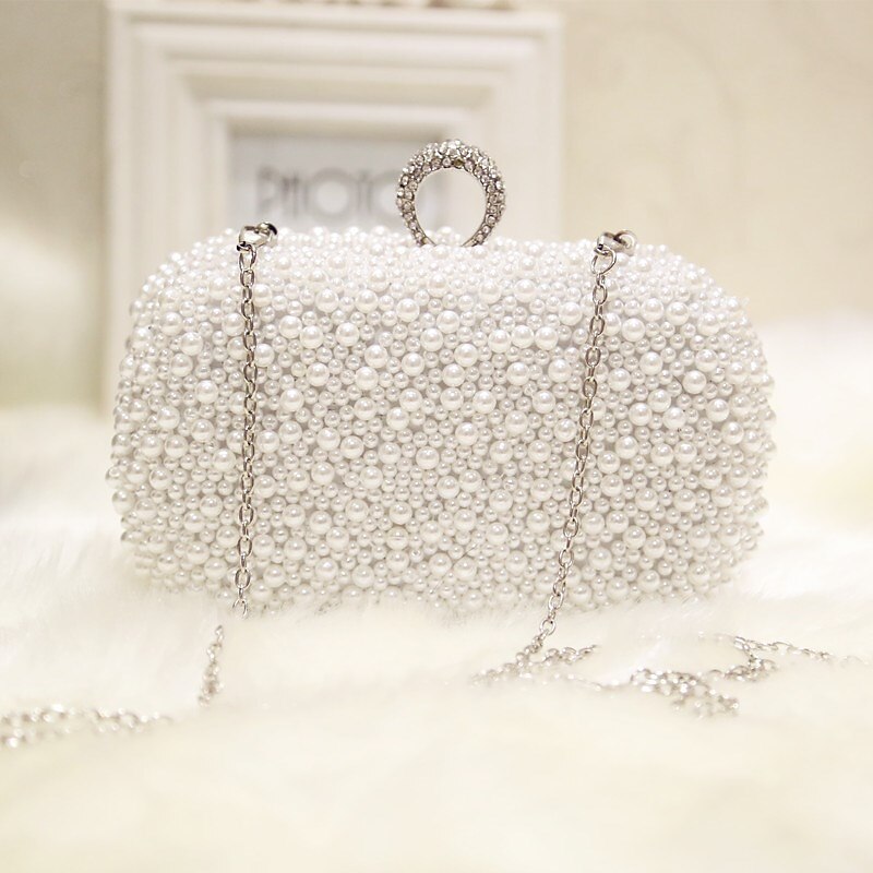 Women's Clutch Bags Party / Evening Bridal Shower Wedding Party Pearls Pearl White Pink Apricot4
