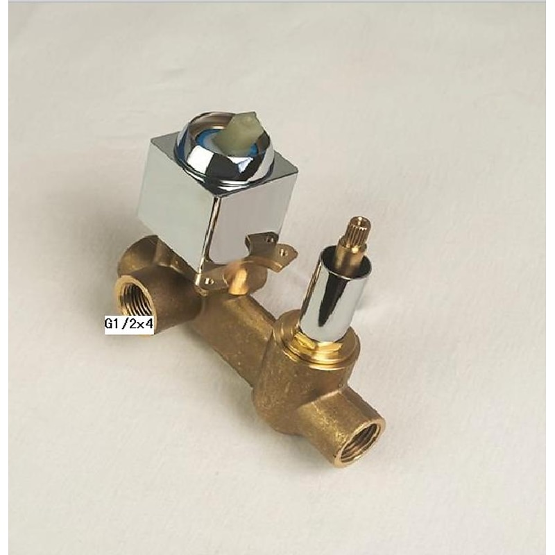 Brass Shower Set,Rainfall Country Chrome Wall Mounted  Mixer Taps Single Handle Four Holes Shower Faucets with Ceramic Valve4