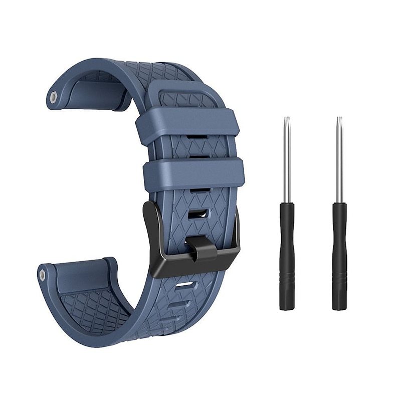 Watch Band for Garmin Fenix 2 Silicone Replacement  Strap with Removal Tool Elastic Adjustable Sport Band Classic Buckle Wristband3