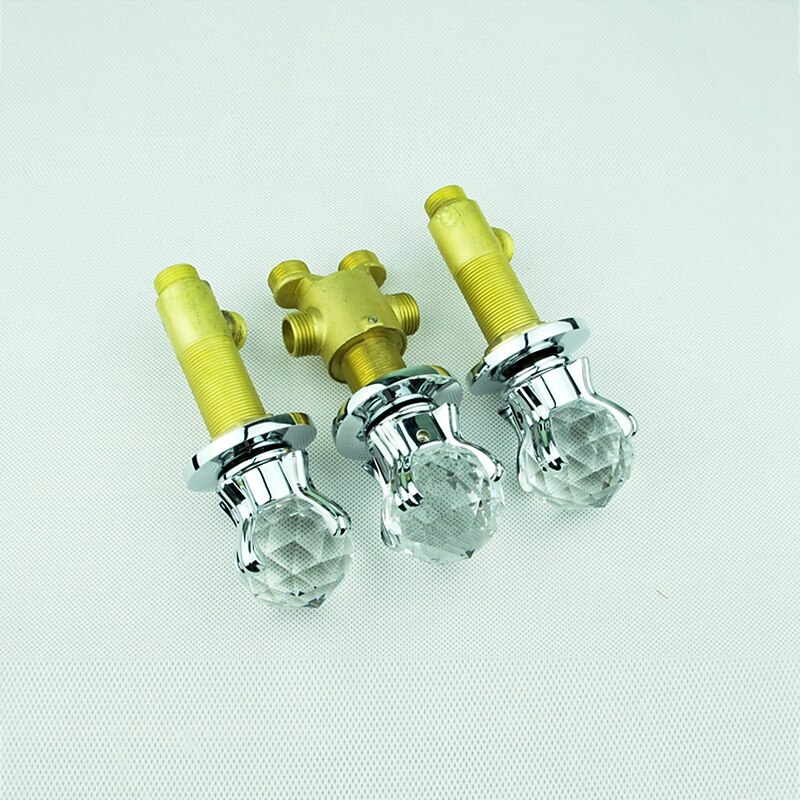 Bathtub Faucet - Contemporary Chrome Roman Tub Brass Valve Bath Shower Mixer Taps2