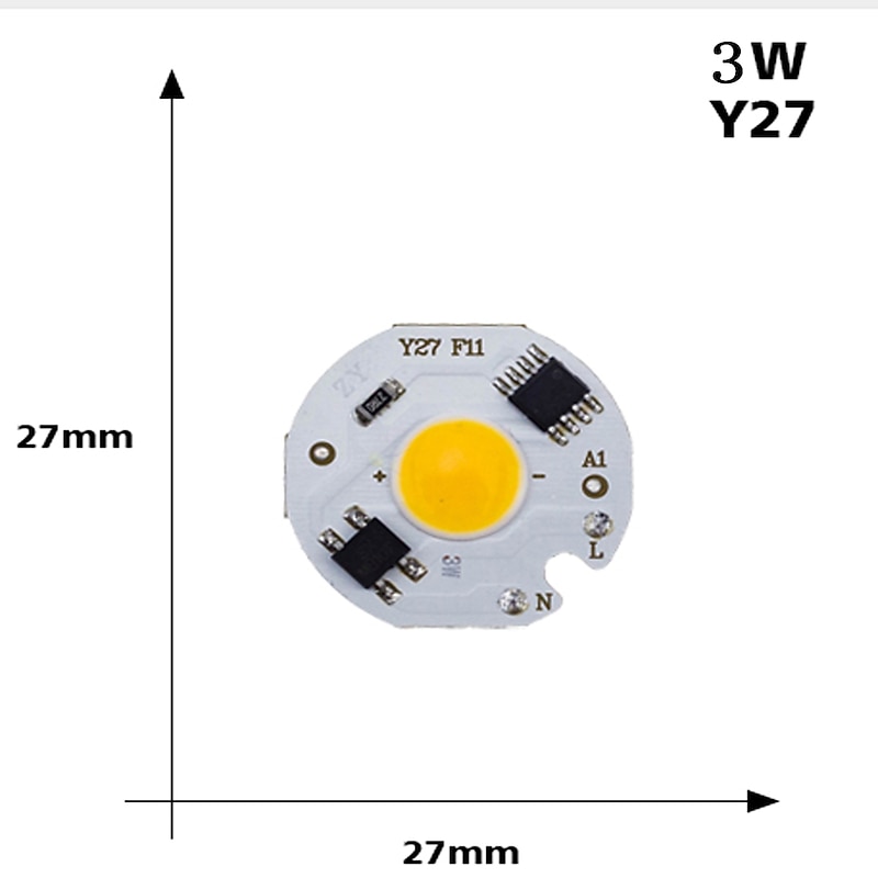 LED 3W 5W 7W 9W COB Chip Lamp 220V Smart IC No Need Driver LED Bulb for Flood Light Spotlight Diy Lighting Cold white Warm white2