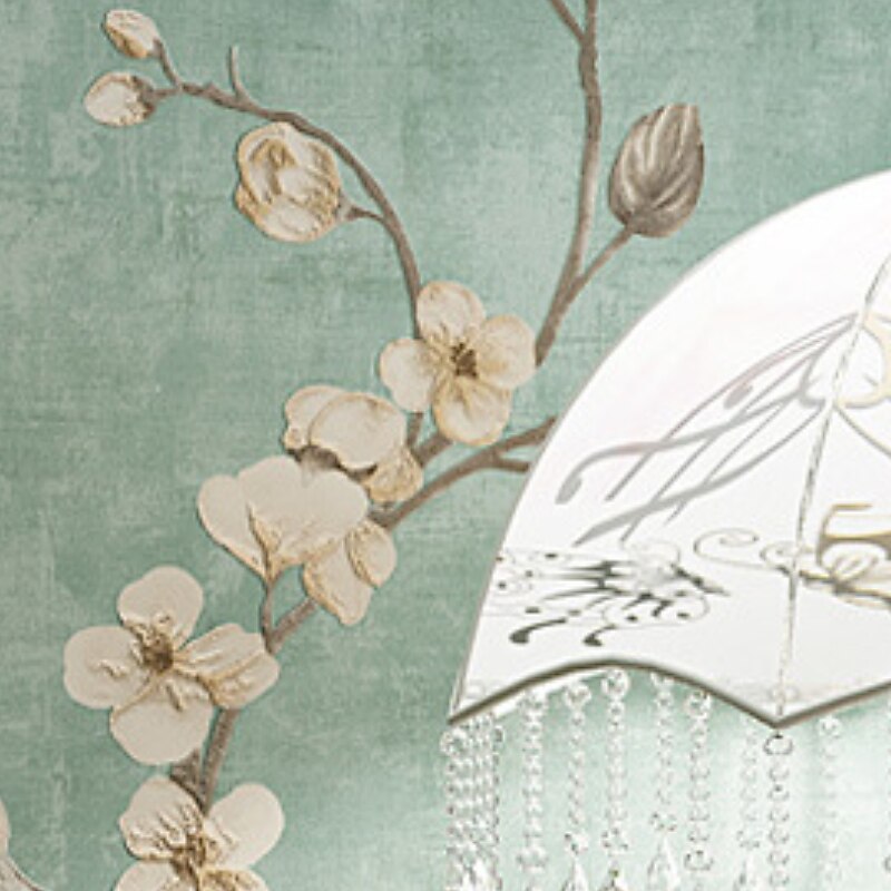 Floral Wallpaper Wall Covering Sticker Film Adhesive Required Flower Retro Idyllic Country Non Woven Home Décor 1000x53cm/393.7x20.87inch3