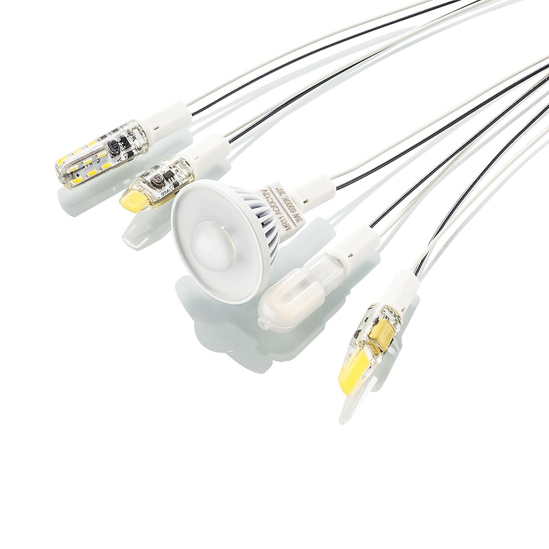 G4 LED Bulb Socket Halogen MR11 Base Ceremic Lamp Holder Socket Miniature Bi-Pin Base Socket Halogen Incandescent Led Socket Ceramic Body Lamp holder 10-PACK3