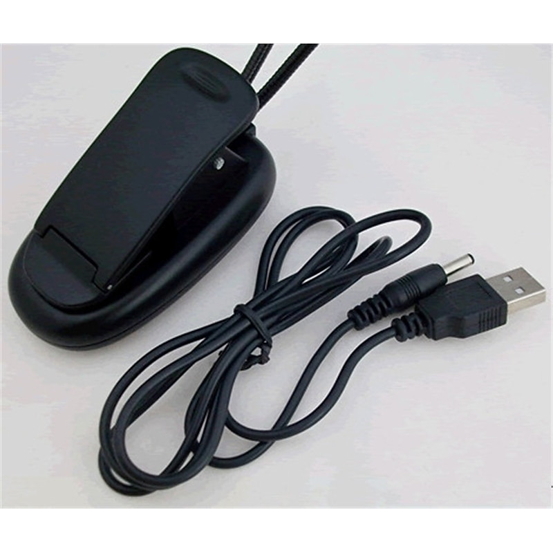 LED Clip On Book Reading Bed Light Lamp Rechargeable Portable Reading 1W Flexible 360° USB AAA Batteries for Computer2