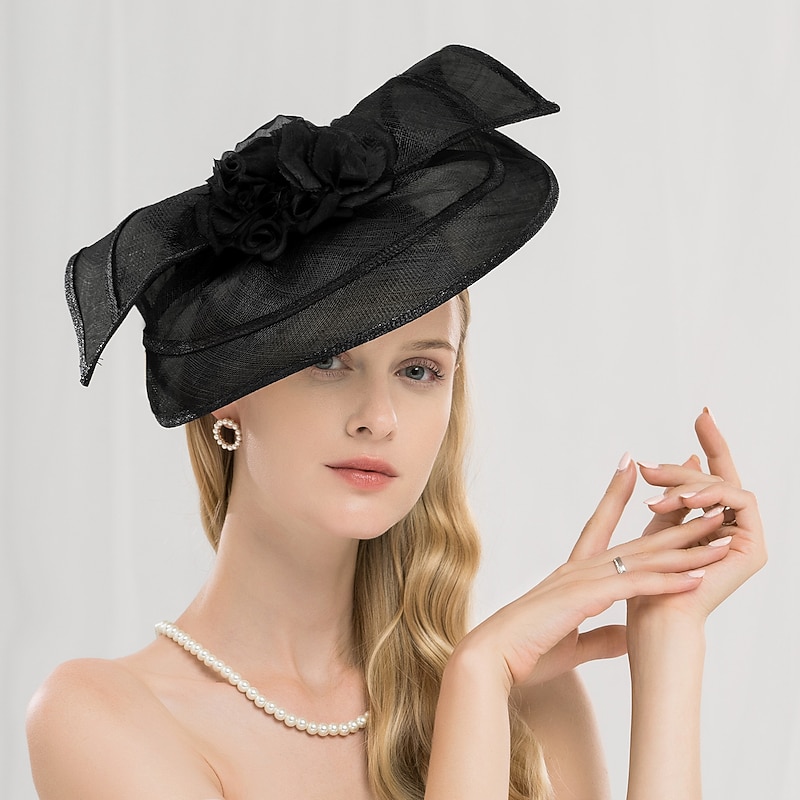Flax Kentucky Derby Hat / Headbands with Floral 1PC Wedding / Party / Evening / Melbourne Cup Headpiece