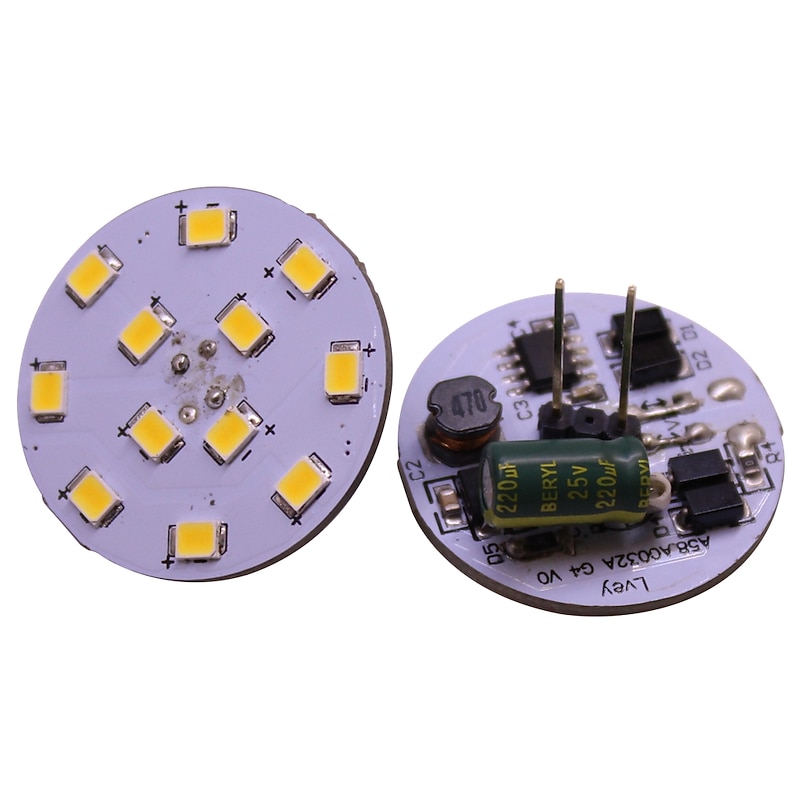 1Pcs G4 12 Leds 2835 2W AC12V DC12-24V Corn Led 90° Mini Lampada Led Bulb Beads Dimmable Decorative Warm White Daylight White