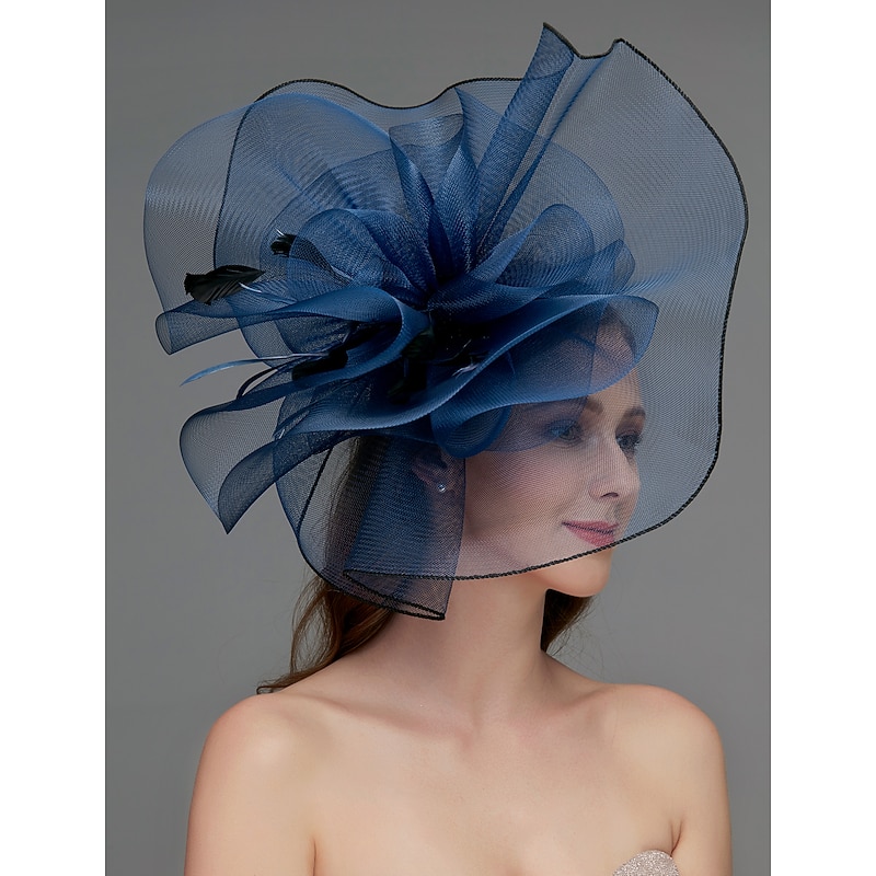 Net Fascinators / Headdress / Headpiece with Feather / Flower / Trim 1 PC Wedding / Special Occasion / Tea Party Headpiece dress to impress Fascinators Race Day Dress3