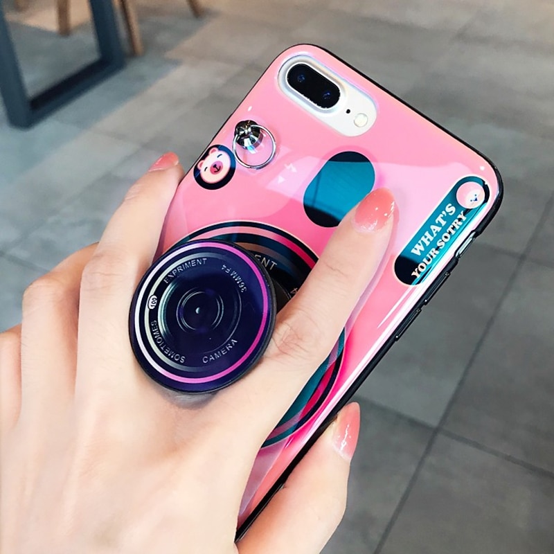 Phone Case For iPhone 14 Pro Max Plus 13 Pro Max Mini Back Cover with Stand Holder with Lanyard Shockproof Camera TPU4