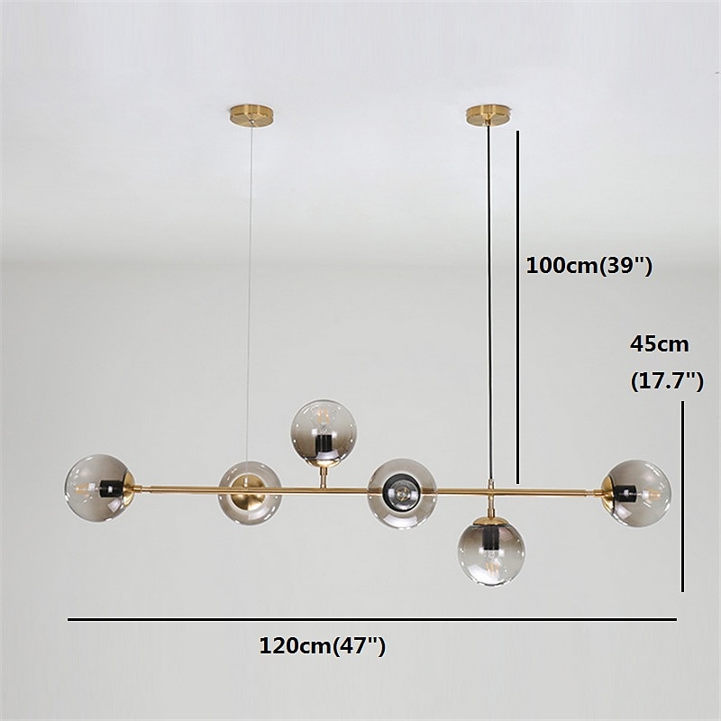 120 cm Single Design Chandelier Metal Island Electroplated Modern Nordic Style 220-240V2
