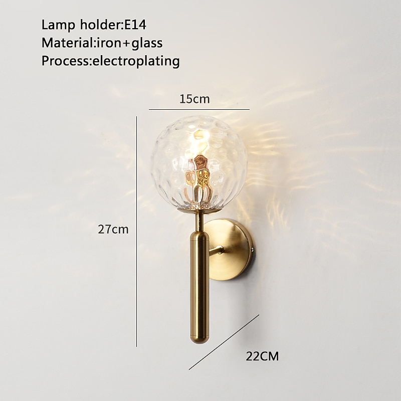 Creative Nordic Style Wall Lamps Wall Sconces Bedroom Glass Wall Light IP20 220-240V4