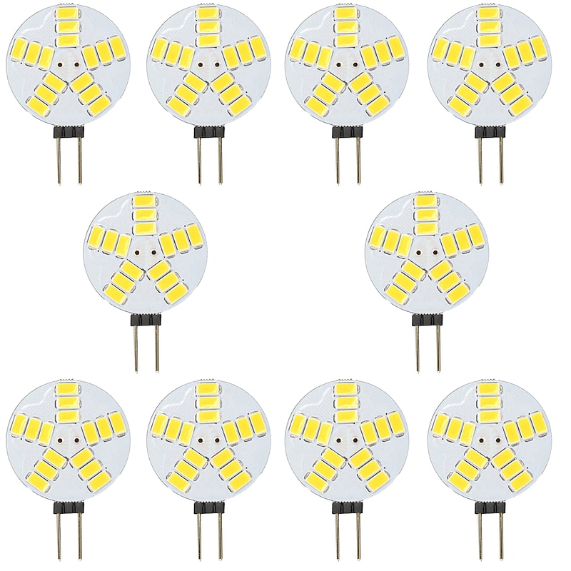 10pcs 4 W LED Bi-pin Lights 300 lm G4 T 15 LED Beads SMD 5730 Warm White White 12 V