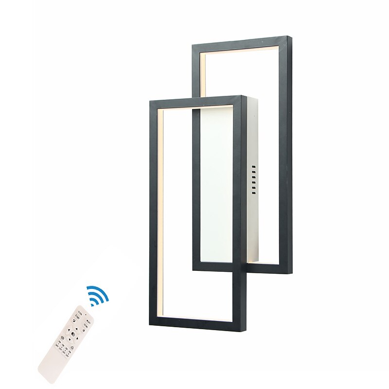 LED 20W Wall Lights Creative Modern Flush Mount Wall Sconces Living Room Office Aluminum Black Gold Warm White/ White/ Dimmable with Remote Control2