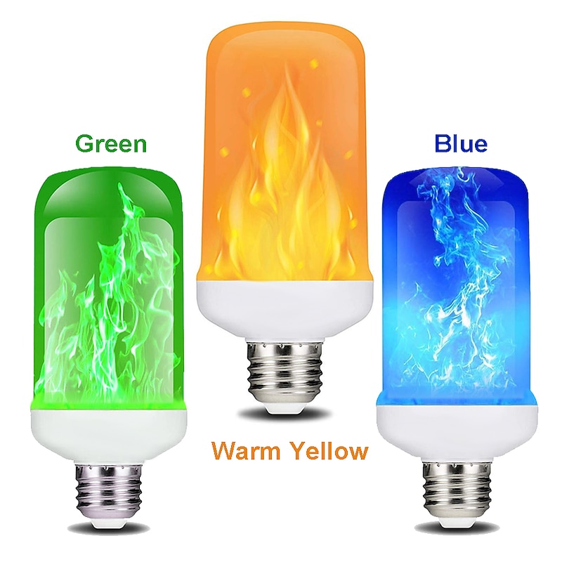 LED Flame Light Bulbs 7W E27 Flickering Flame Halloween Props Energy Saving for Festival Halloween Christmas Paty AC85-265V3