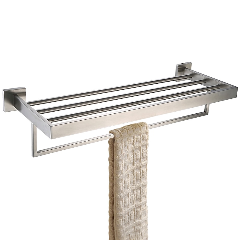 Bathroom Accessory Set / Towel Bar / Toilet Brush Holder New Design / Creative / Multifunction Contemporary / Traditional Stainless Steel + A Grade ABS / Stainless Steel / Metal 4pcs - Bathroom Wall2