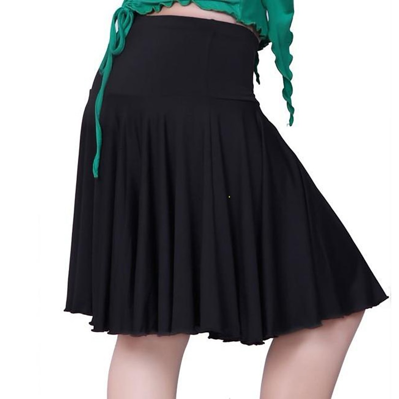 Latin Dance Skirts Draping Split Joint Women's Performance Training Natural Milk Fiber2