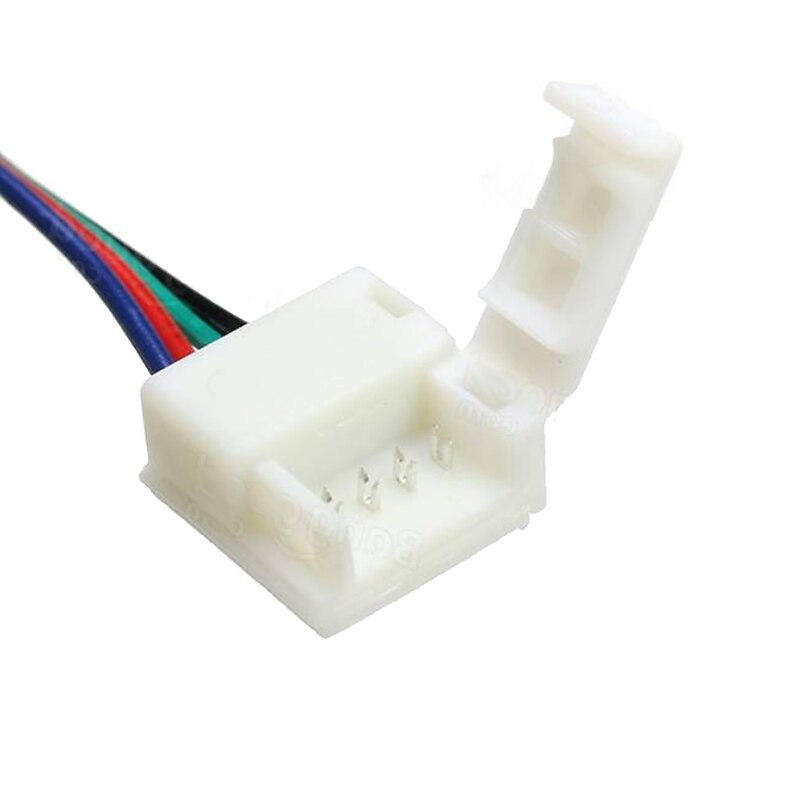 5 pcs Waterproof RGB 5050 LED Light Strip Connector 4 Pins 10 mm Wide Strip to Strip Jumper Wire Solderless4