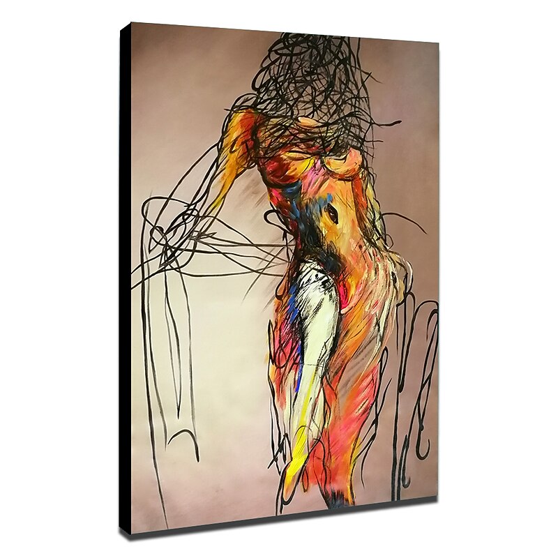 Oil Painting Hand Painted Vertical People Nude Modern Rolled Canvas (No Frame)4