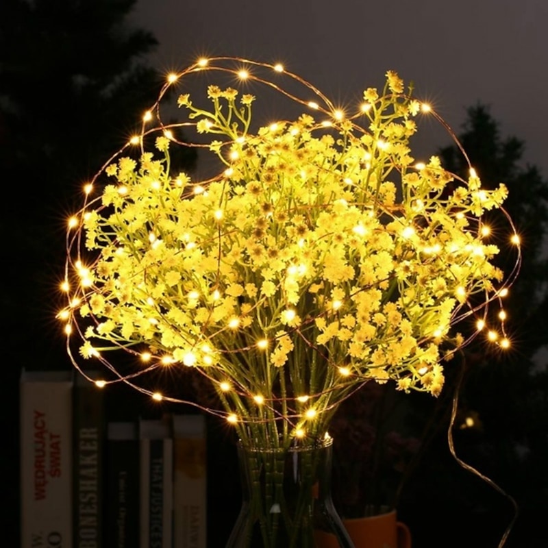 Elegant Wedding & Party Reception 8 Modes 10m 100 LED Fairy String Lights with Remote Control, Timer, Battery Operated Waterproof Copper Wire Twinkle Lights for Room, Garden & Tree Decoration4