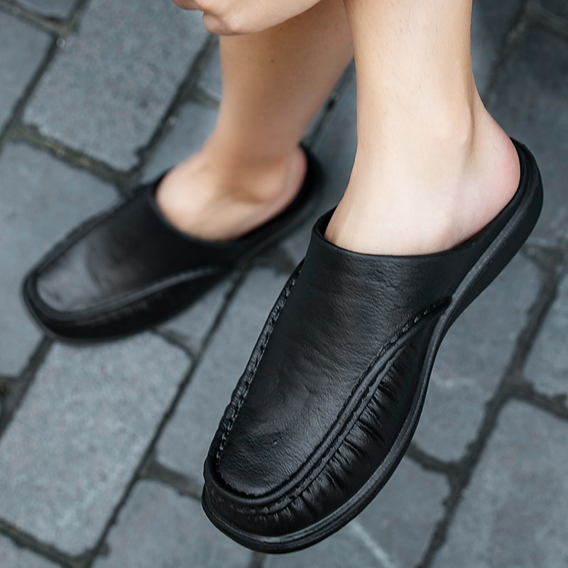 Men's Black EVA Slip-On Loafers – Comfortable Casual Mules for Indoor & Outdoor Wear4