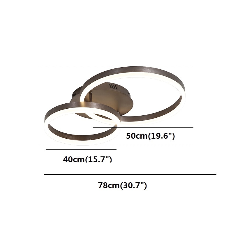 78 cm Dimmable Ceiling Lights Circle Design Flush Mount Lights Metal Painted Finishes LED Nordic Style 220-240V3