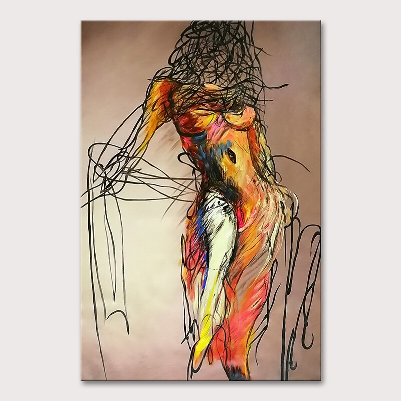 Oil Painting Hand Painted Vertical People Nude Modern Rolled Canvas (No Frame)2