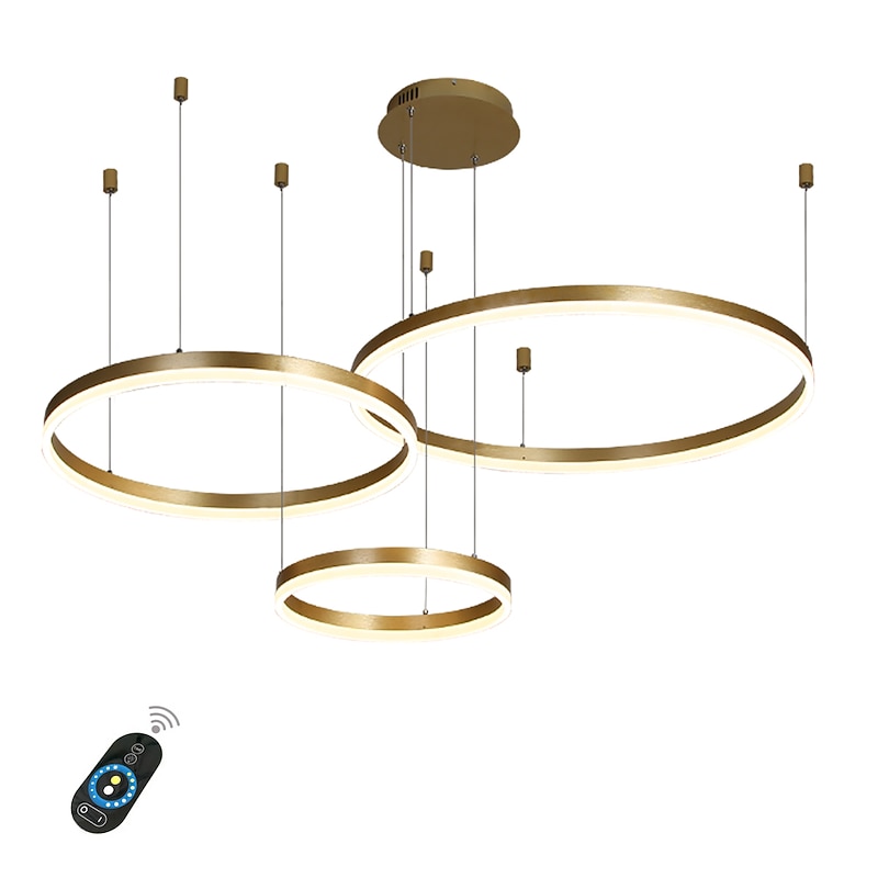 1-Light LED 90W Circle Chandelier/ LED Modern Pendant Lights For Living Room Coffee Bar Show Room/ Big Size/ Dimmable With Remote Control / WIFI Smart via Voice Control3