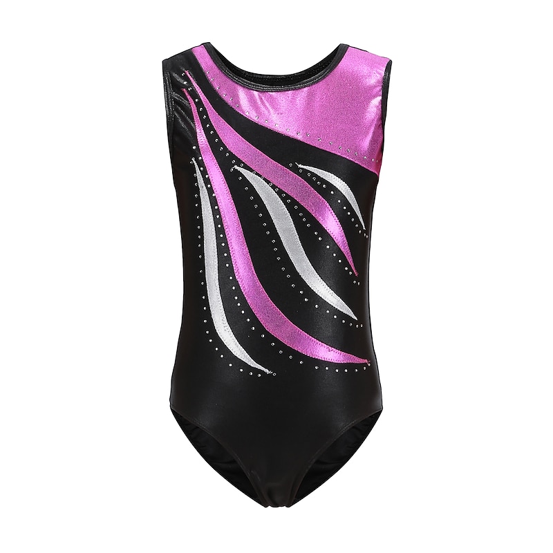 Kids' Dancewear Ballet Leotard / Onesie Glitter Split Joint Girls' Training Performance Sleeveless Polyester
