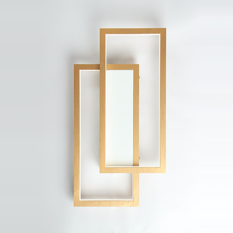 LED 20W Wall Lights Creative Modern Flush Mount Wall Sconces Living Room Office Aluminum Black Gold Warm White/ White/ Dimmable with Remote Control