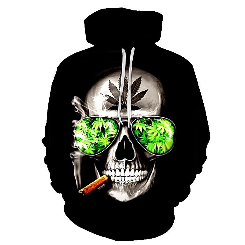 Men's Skull Hoodie Hoodies Sweatshirt Party Casual Long Sleeve Hooded Casual Daily 1 2 Designer
