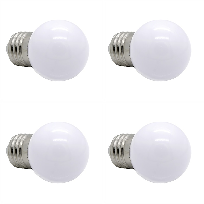 4pcs 1W LED Globe Bulbs E26/E27 G45, 90-120LM, 12 SMD 2835 Beads Warm White/Natural White/White 220-240V
