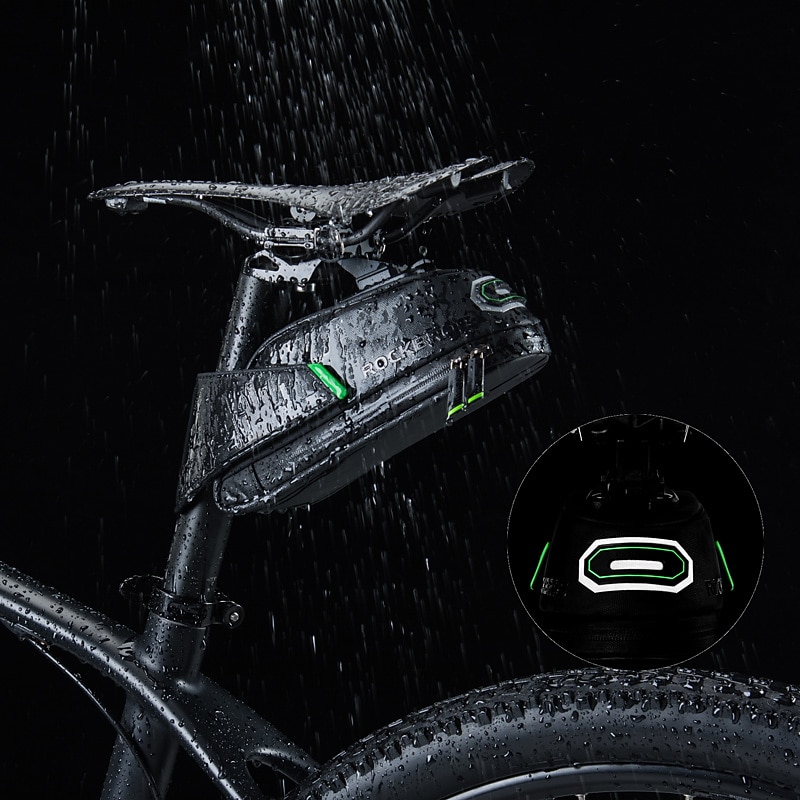 ROCKBROS 1/1.5 L Bike Saddle Bag Reflective Large Capacity Waterproof Bike Bag Lining Fabric Polyster PU Bicycle Bag Cycle Bag Road Bike Mountain Bike MTB Cycling / Bike4