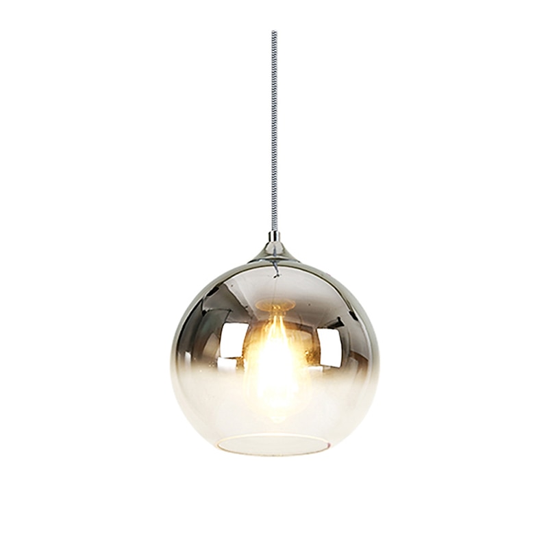 20 cm Single Design Pendant Light Glass Globe Electroplated Nordic Style 110-120V 220-240V2