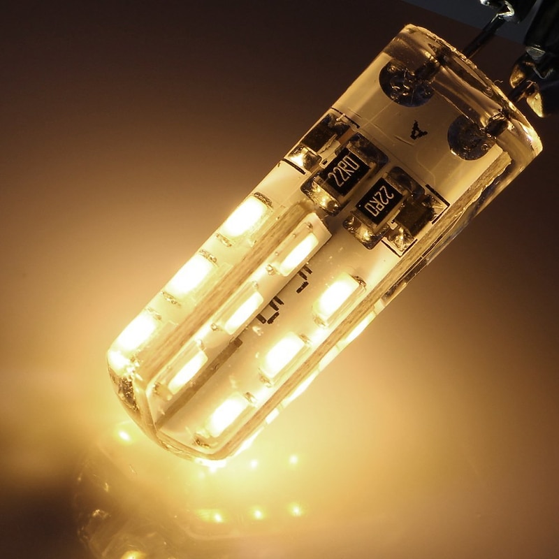 10pcs 20pcs G4 1W LED Bi-pin Lights 120 lm 24 LED Beads 12V 3014SMD 10W 20W Halogen Bulb Equivalent Warm White Cold White RoHS4
