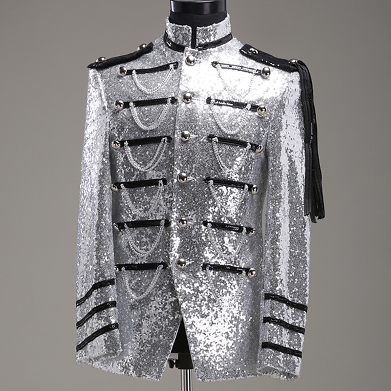 Coat Vintage Medieval Napoleon Jacket Coat Masquerade Outerwear Prince Aristocrat Vintage Embroidered Fancy Dress Men's Party Halloween Queen's Platinum Jubilee 2022 Adults' Coat4