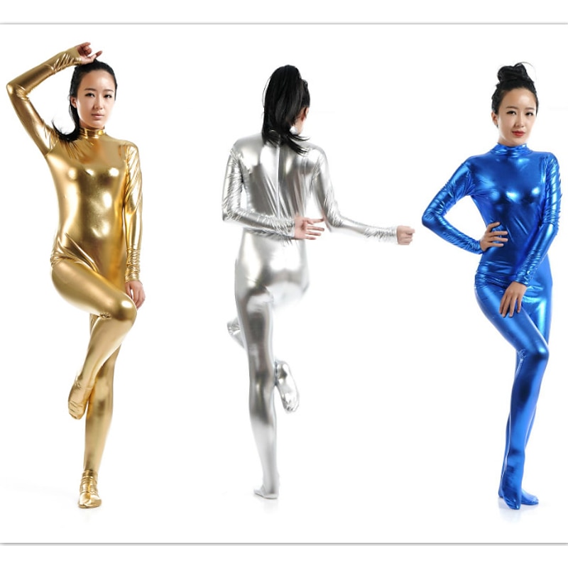Zentai Suits Cosplay Costume Catsuit Carnival Costume Full Body Suit Men's Women's Sex Sexy Costume Solid Colored Spandex Latex Costume for Halloween Adults'2