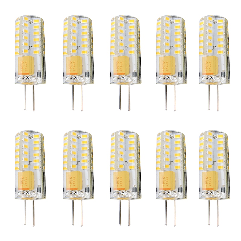 10pcs 3 W LED Bi-pin Lights 300 lm G4 T 48 LED Beads SMD 3014 Dimmable Warm White White 12-24 V