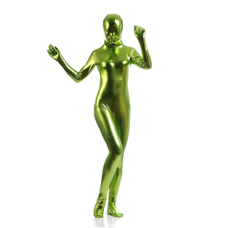 Shiny Zentai Suits Cosplay Costume Bodysuit Carnival Costume Full Body Suit Men's Women's Sexy Costume Solid Colored Spandex Latex Costume for Halloween4